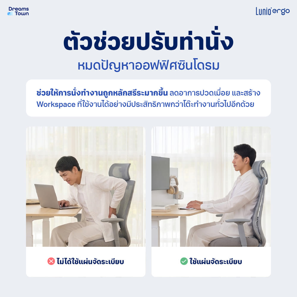 แผงจัดระเบียบตั้งโต๊ะ LUNIO ERGO รุ่น CYGRID DESK PEGBOARD WHITE